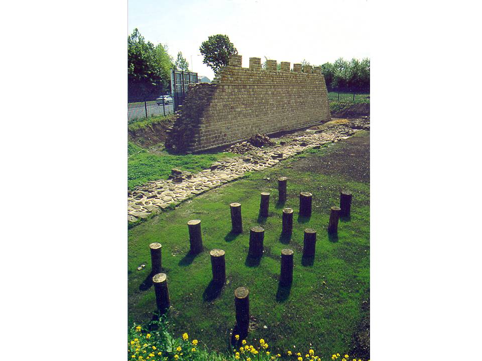 Reconstructed section of Hadrian's Wall, Wallsend