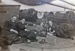 Aloysius Beers (extreme right) with other members of a ship's orchestra