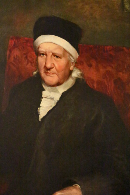 Detail from painting of Charles Hutton by Andrew Morton now in the Lit and Phil