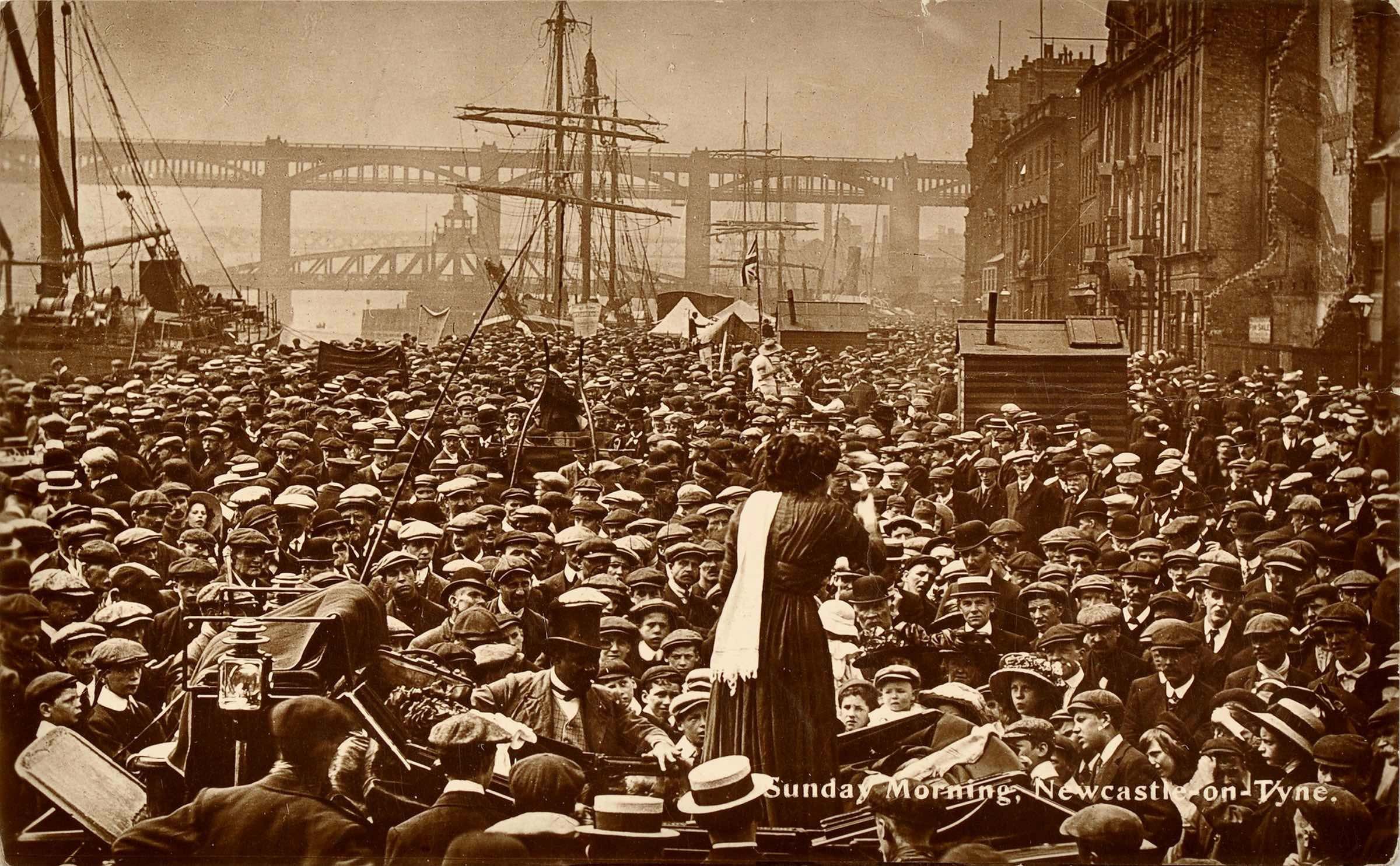 SUFFRAGETTES: Suffragette rally on the banks of the Tyne in 1914